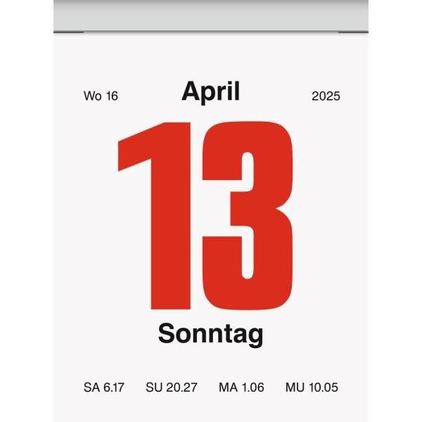 Produktbild Abreisskalender 53,6x71mm 2025