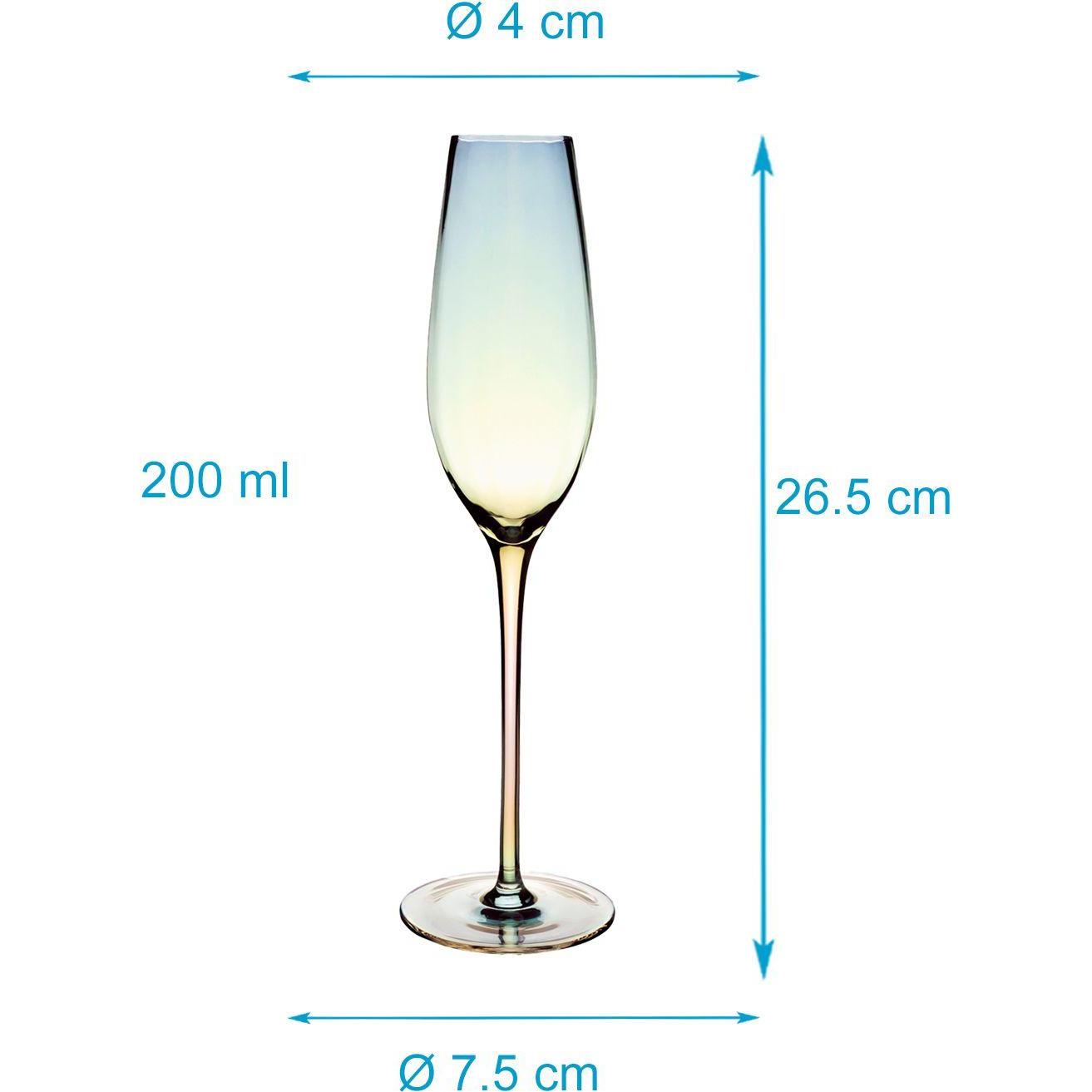 Thumbnail - Intirilife Champagner Sekt Glas Set 200 ml, Weingläser, Transparent