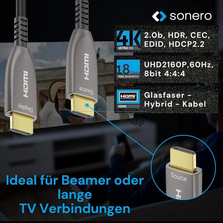 Image du produit Sonero Câble Premium Cert. HDMI actif 30 m (30 m)
