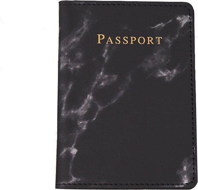 Produktbild JTI Marmorierte Reisepasshülle - schwarz (Tasche)
