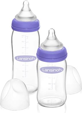 Actual product image Lansinoh Wide-neck bottle with NaturalWave teat (160 ml)