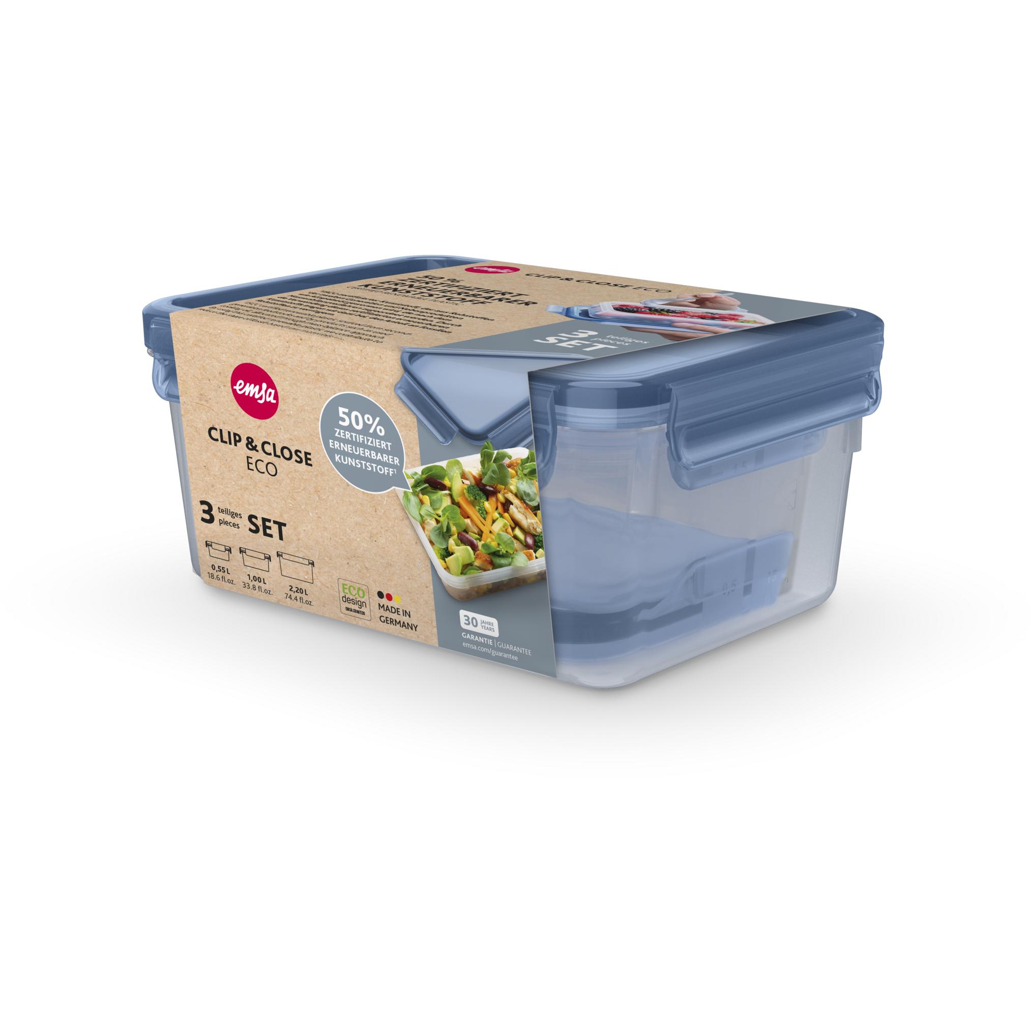Thumbnail - Emsa Frischhalted.C&C Eco 3er S t.b, Vorratsbehälter, Transparent