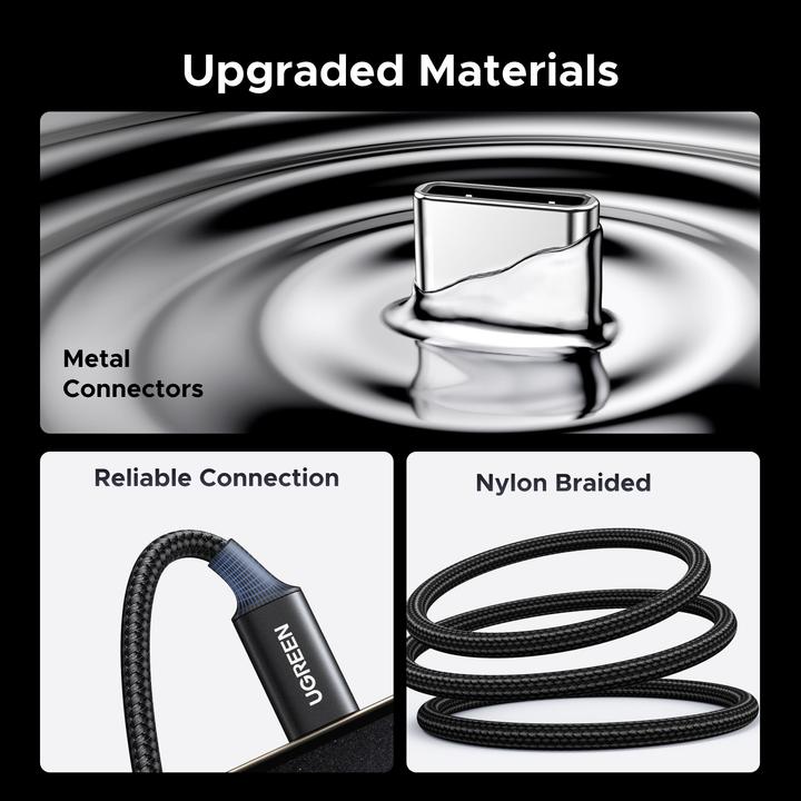 Produktbild Ugreen - Audio Adapter CM450 (55734) - Type-C to Jack 3.5mm, 1m - Black (Digital -> Analog)