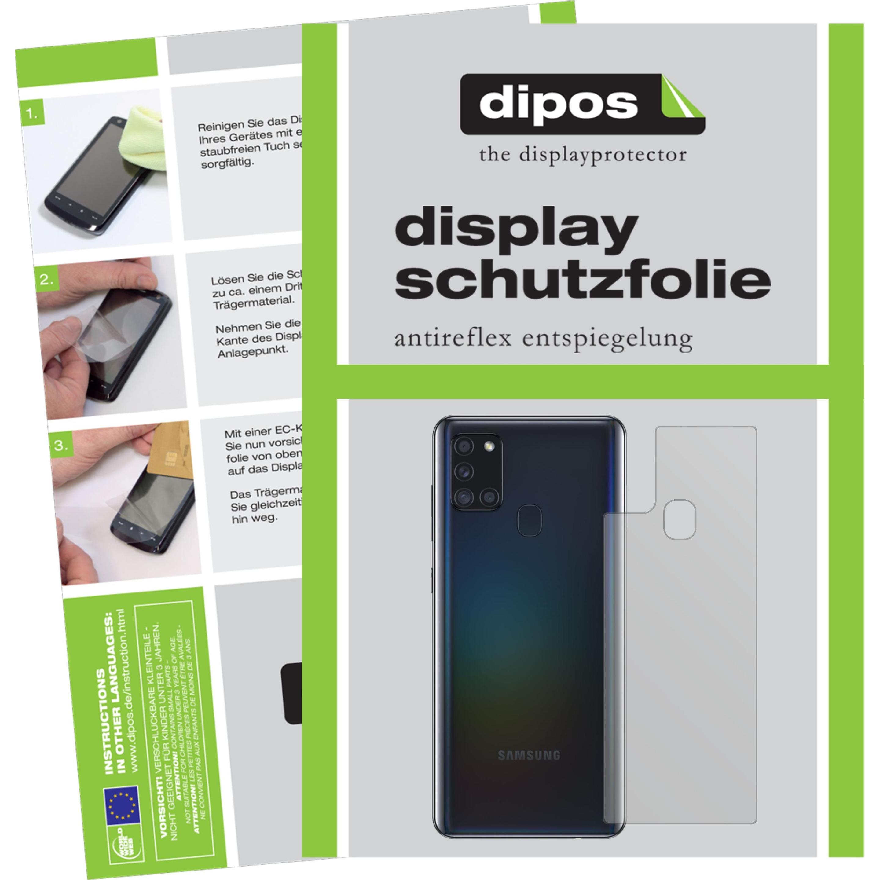 Dipos Displayschutzfolie Antireflex (6 Stück, Samsung Galaxy A21s), Smartphone Schutzfolie, Transparent