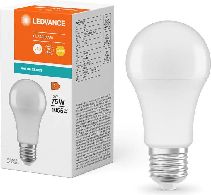 Produktbild Ledvance LED-Lampe (E27, 10 W, 1055 lm, 1 x, F)