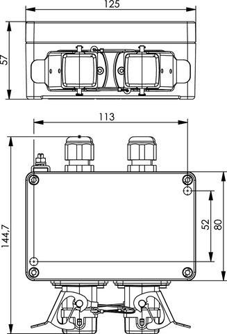 Image du produit Telegärtner STX V5 Boîte de jonction double Le