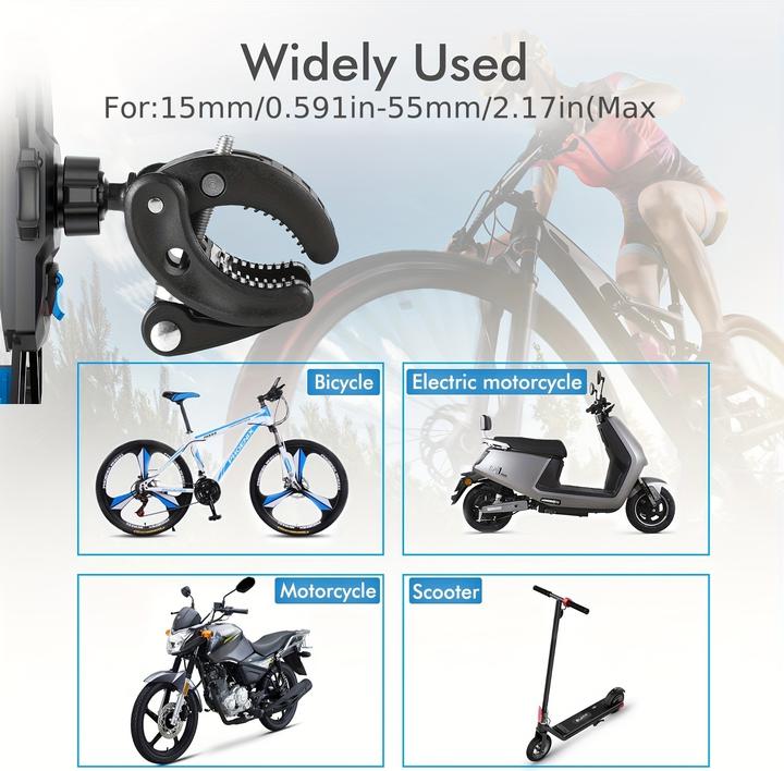 Produktbild PhoneLook Fahrrad Handyhalter mit stossfester Befestigung für Scooter / Motorrad / Roller