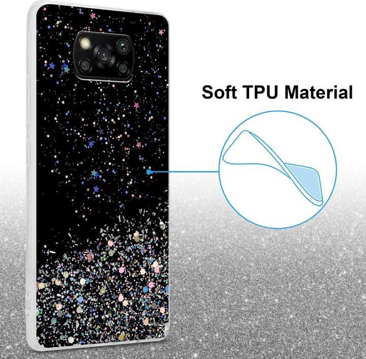 Image du produit Cadorabo Coque pour Xiaomi POCO X3 NFC TPU funkelnder Glitter (Xiaomi Poco X3 NFC)