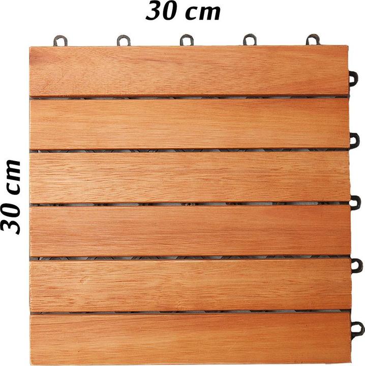Actual product image Casaria Holzfliese (55 x, 30 x 30 cm)