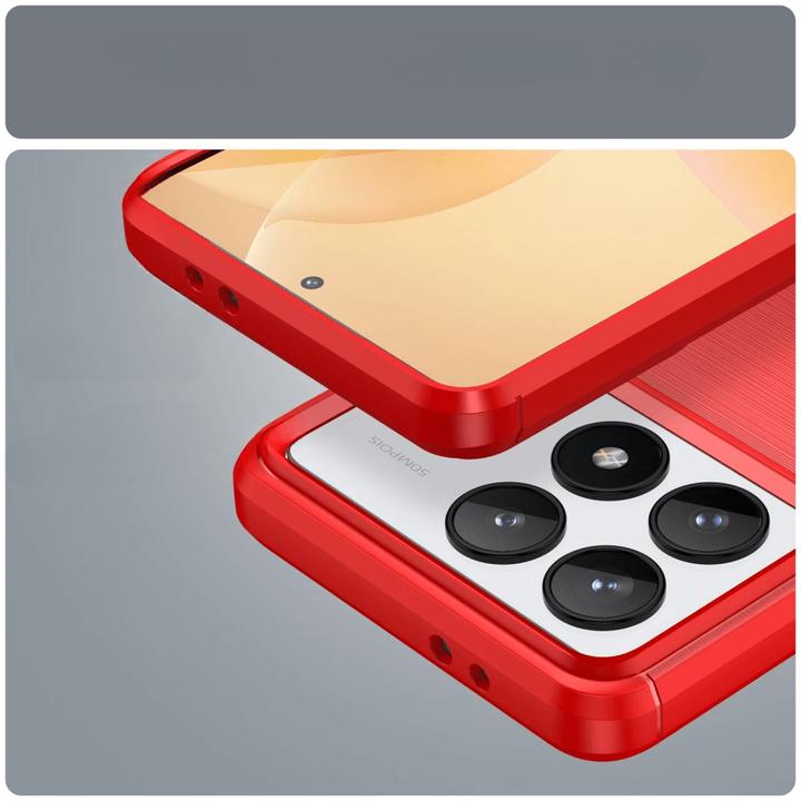 Actual product image Cover-Discount Xiaomi Poco F6 Pro - Metal Carbon Look Cover (Xiaomi Poco F6 Pro)