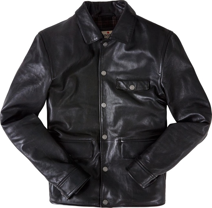 Produktbild Joe Browns Classic Leather Jacket with Vintage Check Lining (XL)