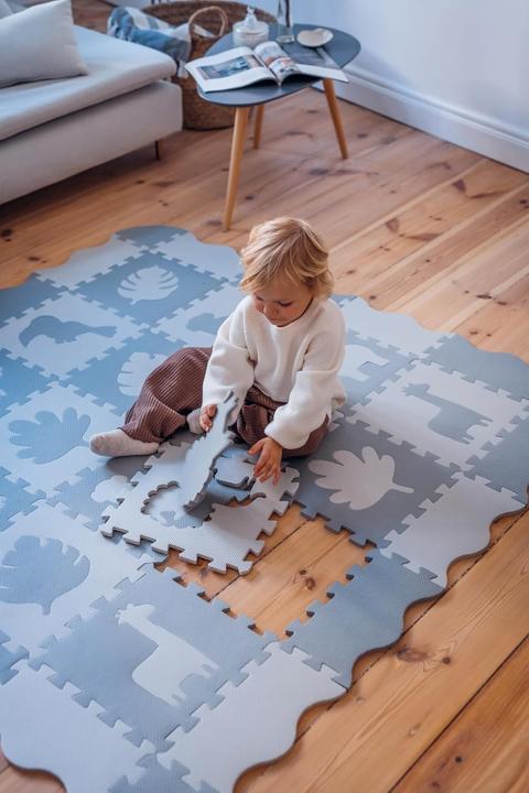 Image du produit Milkii Spielmatte Puzzle aus Eva-Schaumstoff, 52 Teile je 30 x 30 cm, Grau (30 x 30 cm)