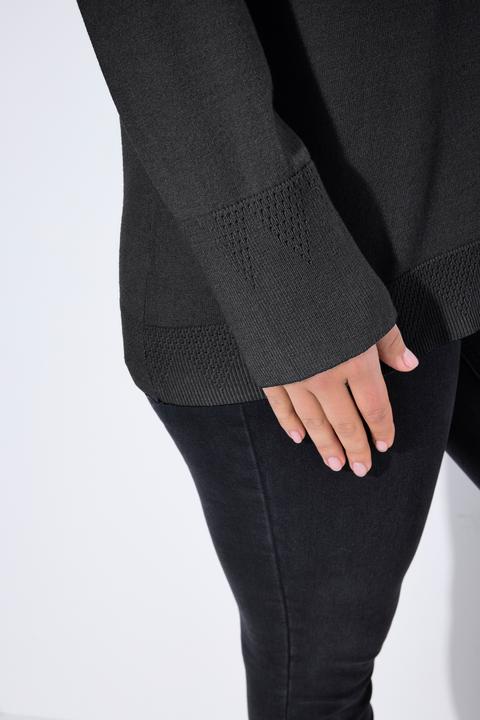 Produktbild Ulla Popken Pullover, Stehkragen, Langarm, Rippbündchen (46, 48)