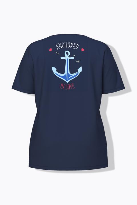 Produktbild Ulla Popken Pyjamashirt, Segelboot, Rundhals, Halbarm (46)