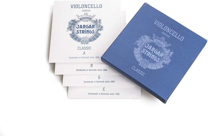 Jargar Classic Cello String Set, Medium Tension, Warm Bright Tone (4 x, Cello)