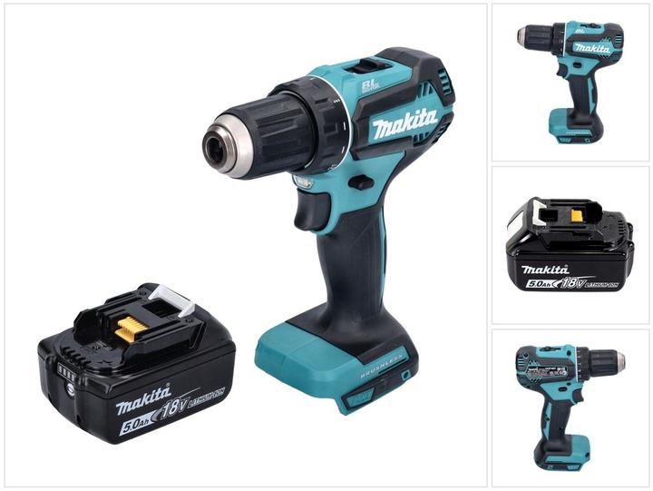 Produktbild Makita DDF 485 T1 Akku Bohrschrauber 18 V 50 Nm Brushless + 1x Akku 5,0 Ah - ohne Ladegerät