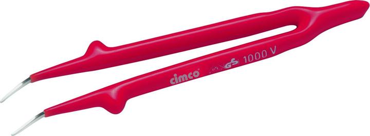 Immagine prodotto Cimco Pinzetta con isolamento protettivo da 1000V, curva, forma piatta e rotonda, lunghezza 145 mm