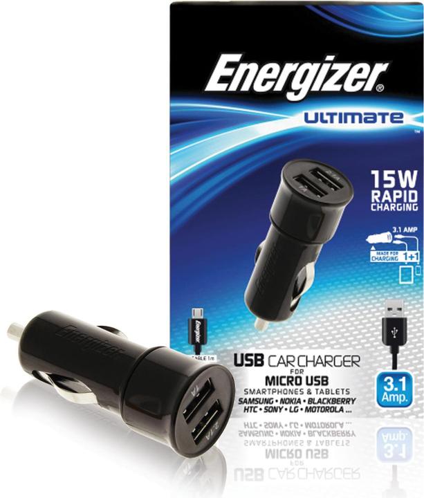 Produktbild Energizer Ultimate Micro USB car charger 2 USB 3A