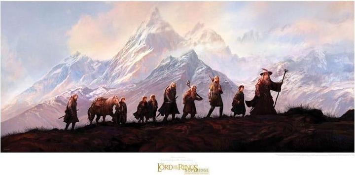 Weta Workshop Herr der Ringe Kunstdruck The Fellowship of the Ring: 20th Anniversary 59 x 30 cm (59 x 30 cm)