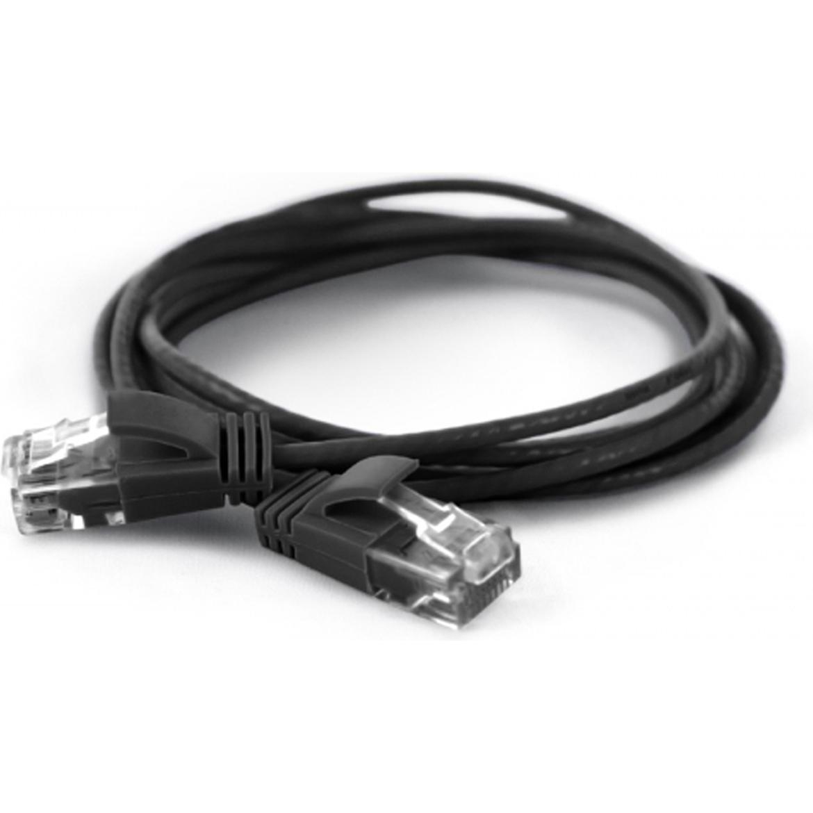 Wantec wW Patchkabel CAT6A (rund 2,8mm) UTP schwarz 0,50m (U/UTP, CAT6a, 0.50 m), Netzwerkkabel