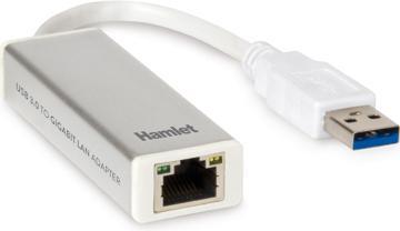 Hamlet USB 3.0 to Gigabit Lan adapter transfer speed up to 5 Gbps (USB)