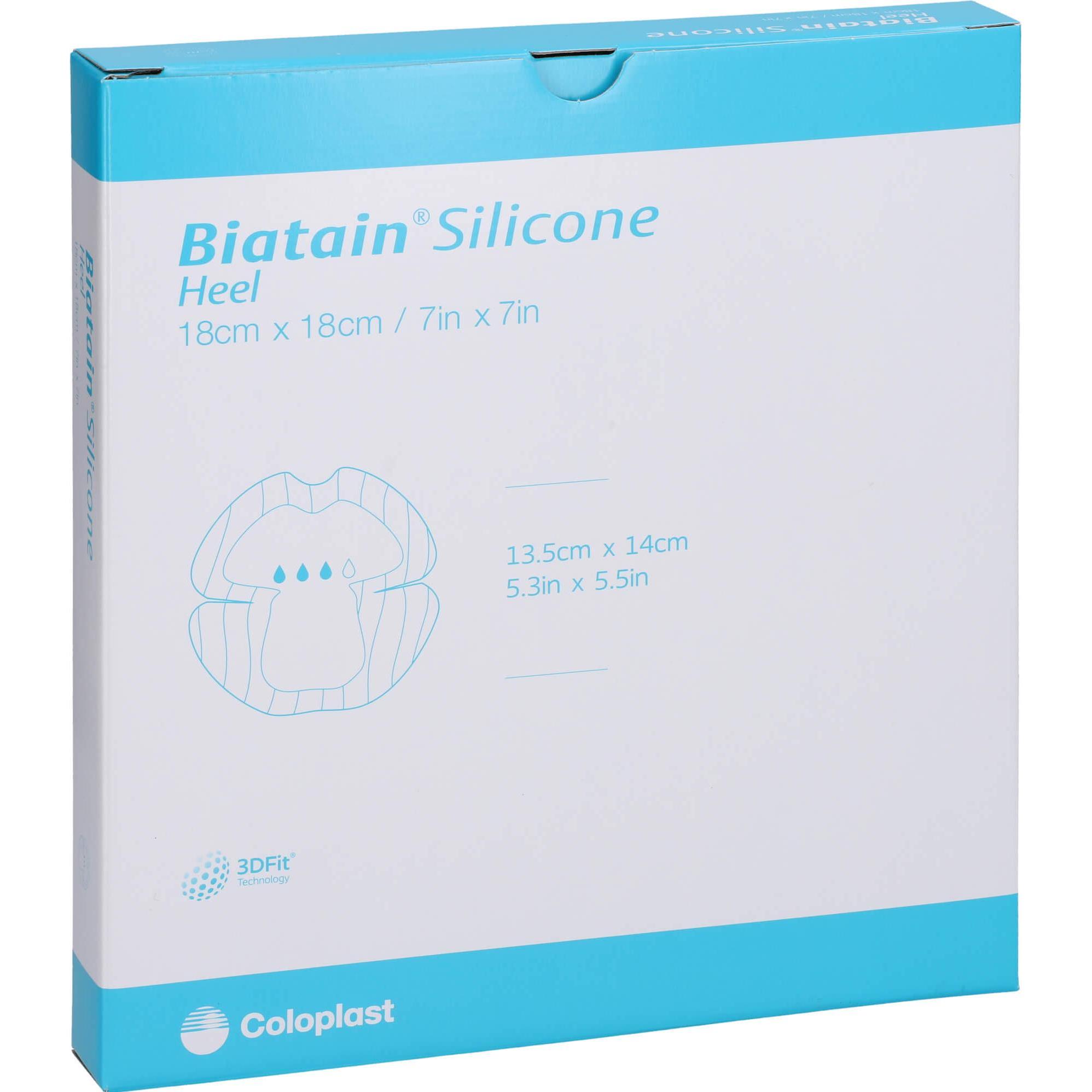 Coloplast, Verbandsmaterial, Biatain Silicone Schaumverband Ferse 18x18 cm, 5 St VER