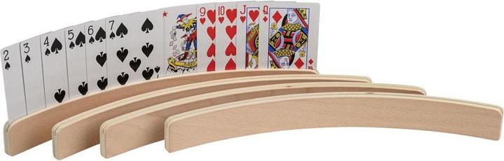 Philos Spielkartenhalter aus Holz - 4er Set - 35 cm
