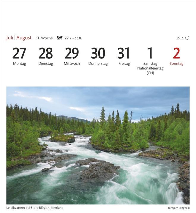 Produktbild Harenberg Schweden Sehnsuchtskalender 2026 - Wochenkalender mit 53 Postkarten