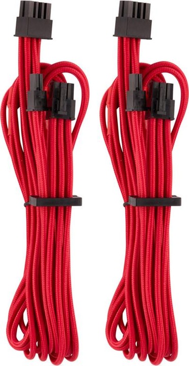 Actual product image Corsair Premium Sleeved PCIe single cable, double pack (Gen 4)