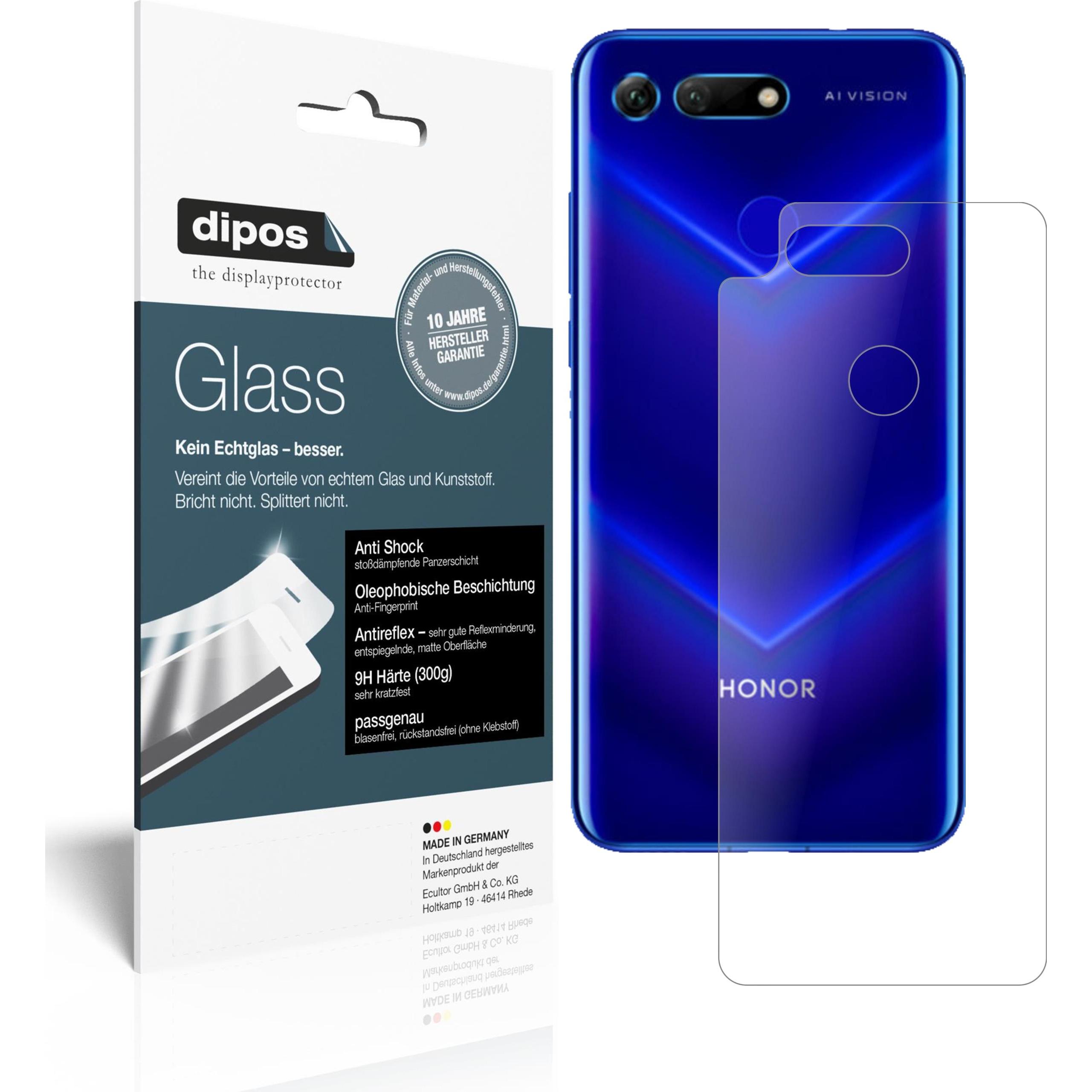 Dipos Displayschutz Anti-Shock (2 Stück, Honor View 20), Smartphone Schutzfolie, Transparent