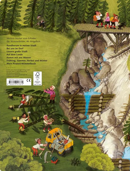 Actual product image Ravensburger Mein Wimmelbuch: Hier in den Bergen (German, Ali Mitgutsch, 2021)