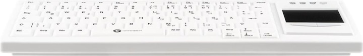 Image du produit Gett Cleantype Xtra Touch Protect Clavier en silicone avec touchpad IP68 désinfectable USB couleur blanc (DE, Filaire)