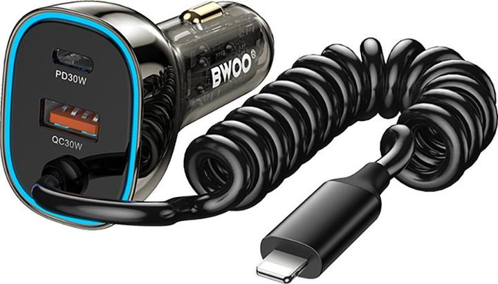 Produktbild Bwoo CC96L PD car charger 1x USB-C - Lightning port 30W gray