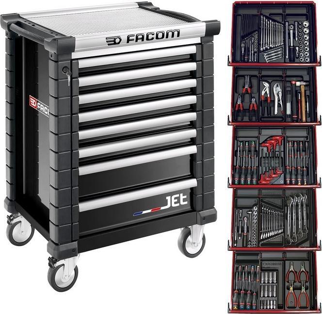 Actual product image Facom gereedschapswagen 8 laden m3, met 5 gevulde laden, zwart - JETCM175GBNL (5 x)