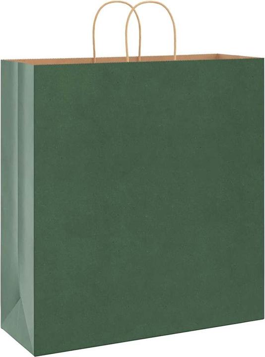 Actual product image VidaXL Kraft paper bags 50 pcs. with handle green 45x17x48 cm paper bag (Gift bag, 50 x)