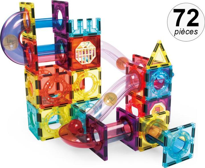 Image du produit VR Shinecon Boîte de construction magnétique, 72 pièces - Marble Roller II Multicolore