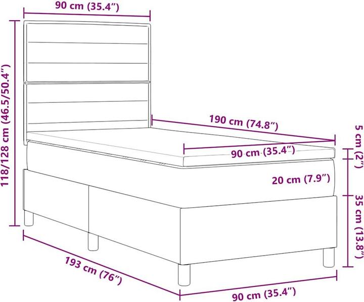 Produktbild vidaXL Bettmatratze (90 x 190 cm)
