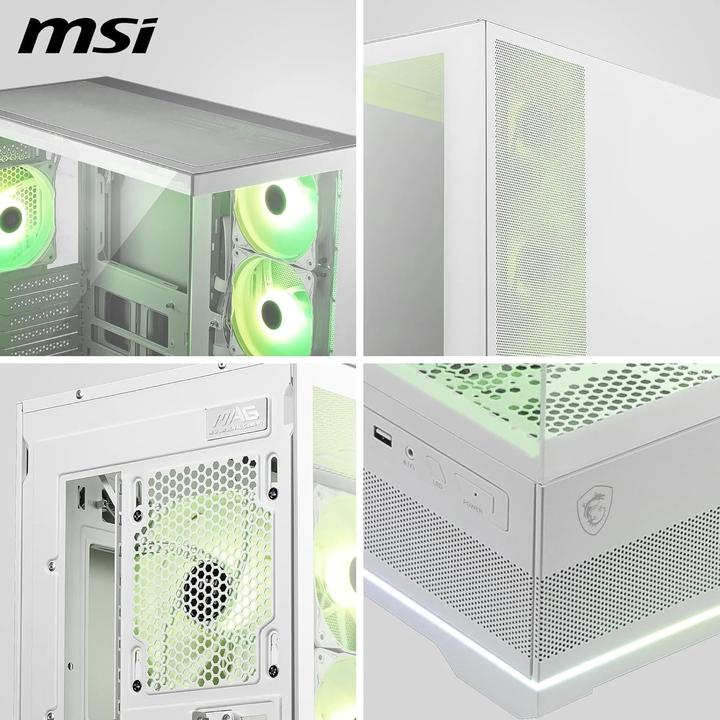 Actual product image MSI GEH Midi MAG PANO 110R PZ WHITE (ATX, mATX, Mini-ITX)