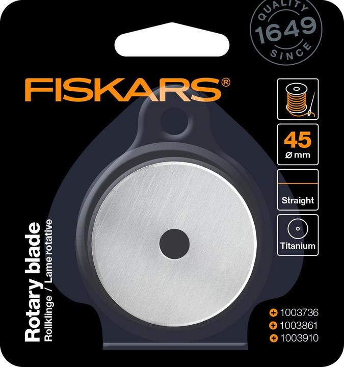 Actual product image Fiskars Replacement blades, f. roller knife, blade diameter 45 mm (Replacement blade)
