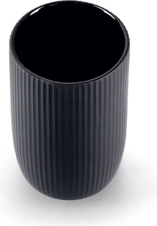 Actual product image Zeller Present Toothbrush tumbler, ceramic, black