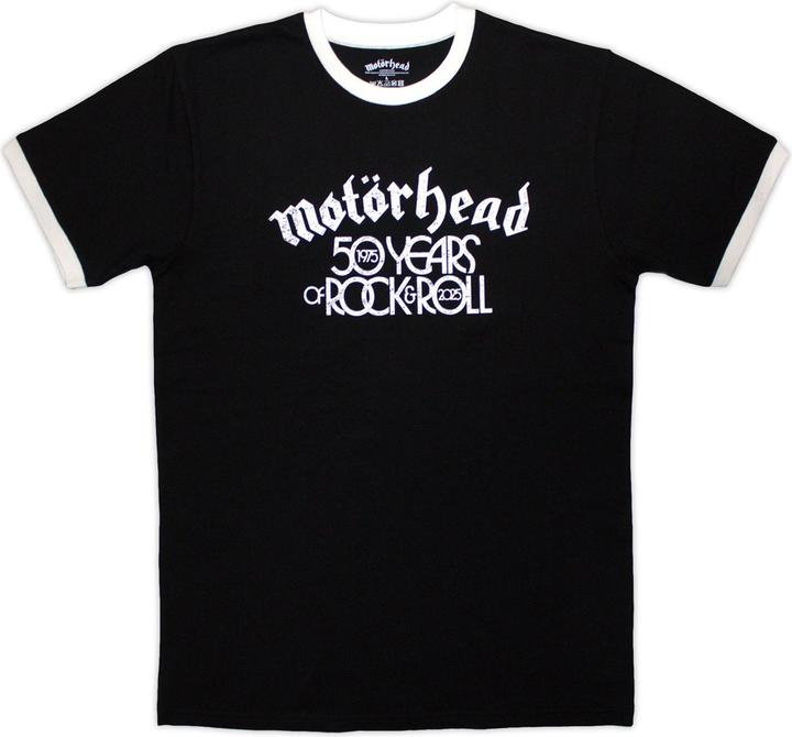 Produktbild Motorhead 50 Years Text Lock Up Ringer TShirt (S)