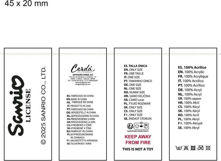 Actual product image Cerdá Hello Kitty winter set snood hat gloves