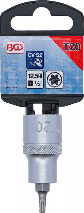 Actual product image BGS Bit Socket 12.5 mm (1/2") Drive T-Star (for Torx) T20