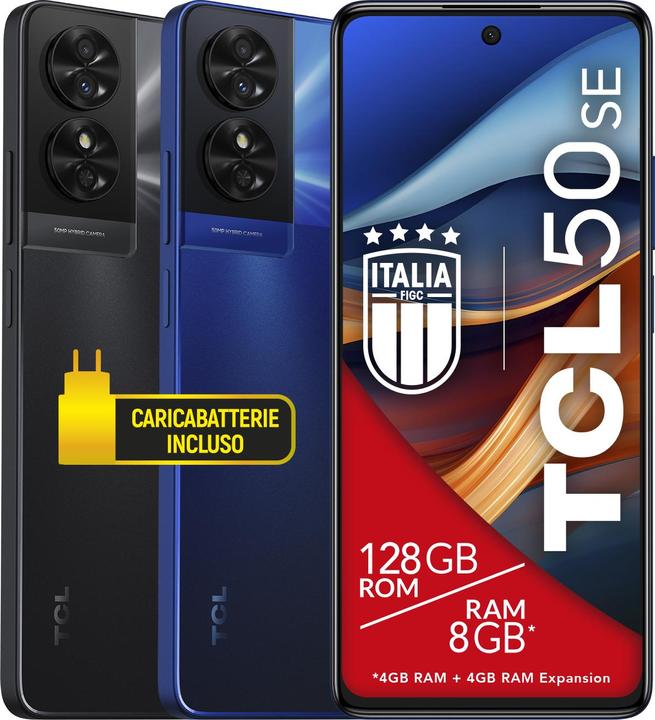 Produktbild TCL 50 SE 4Gb 128Gb 6,78" Dual (128 GB, Midnight Blue, 6.78", Dual SIM, 50 Mpx, 4G)