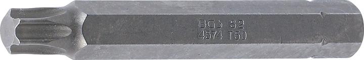 Actual product image BGS Bit | length 75 mm | 10 mm (3/8") Drive | T-Star (for Torx) T50 (Bit holder)