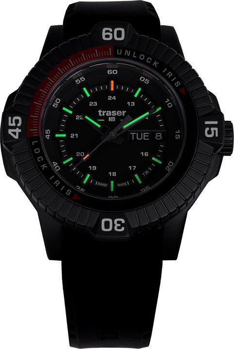 Actual product image Traser H3 111461 Herrenuhr P99 Iris Tactical Limited Edition 50mm 10ATM (Rotating bezel left, 46 mm)