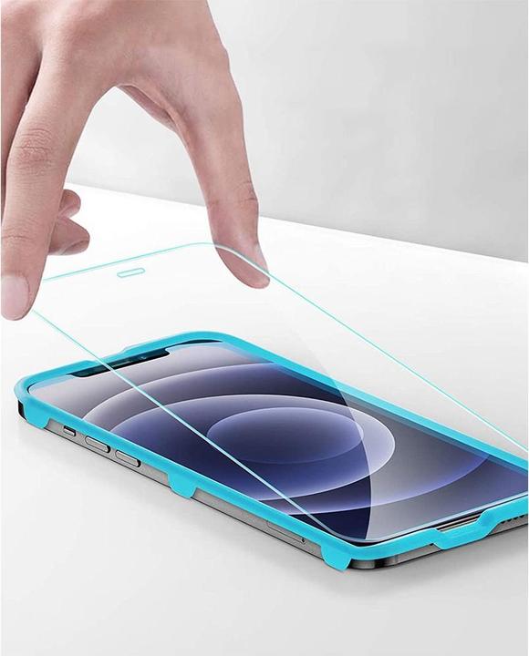 Produktbild Apfelkiste iPhone 12 Mini Panzer Glas (2er Set) + Rahmen, Case Friendly, 0.3mm (2 Stück, Apple iPhone 12 mini)