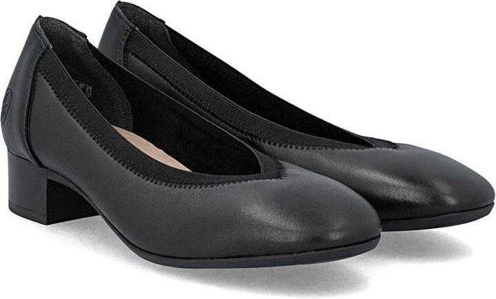 Produktbild Rieker Schwarze Damen-Pumps aus Leder mit niedrigem Absatz (41)