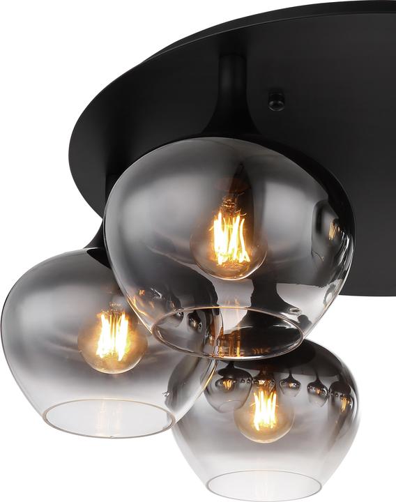 Actual product image Globo Ceiling light Maxy black matt 6xE27 (E27)
