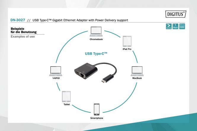 Produktbild Digitus DN-3027 (USB-C, RJ45 (1x))